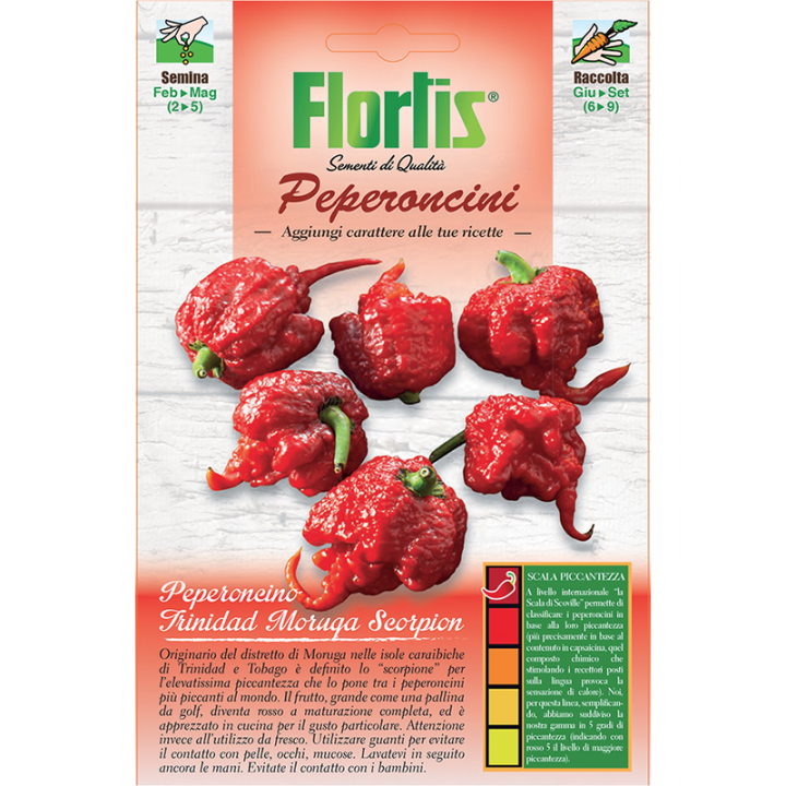 Seminte Ardei iute Peperoncini Trinidad Moruga Scorpion - 0.5 grame