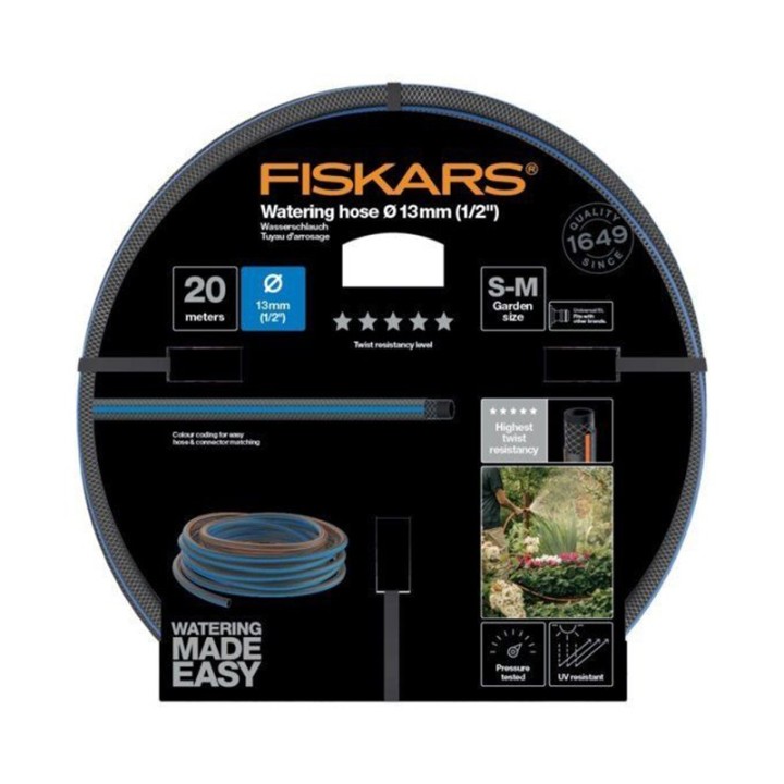 Furtun de gradina Fiskars Q5, Ø 13 mm (1/2"), 20 m