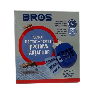 Aparat electric + 10 pastile impotriva tantarilor, Bros