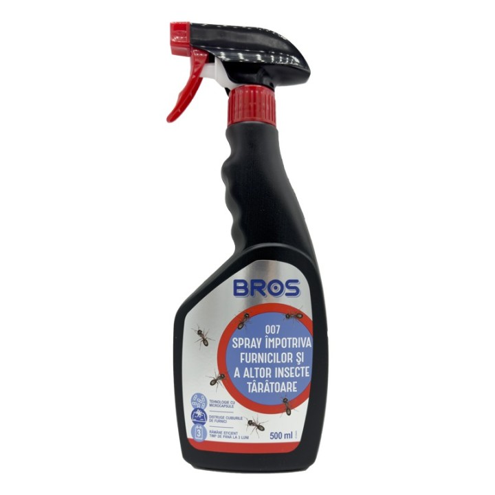 Spray cu microcapsule impotriva furnicilor si insectelor rampante, 500 ml, Bros