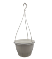 Ghivece cu agatatori Albe, set 46 buc, diametru 21 cm