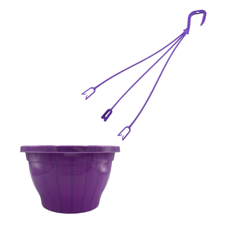 Ghivece cu agatatori Mov, set 46 buc, diametru 23 cm