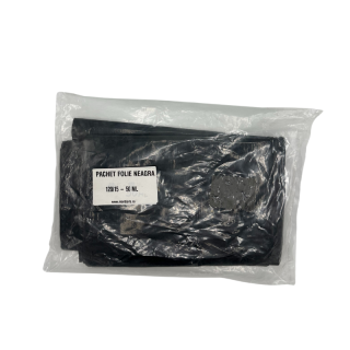 Folie neagra de sol, 15 microni, 1 sezon, 1.2 m x 50 m