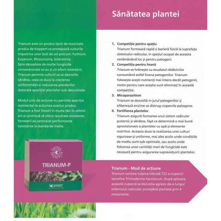 Biofungicid Trianum-P, inocul de Trichoderma, 500 g