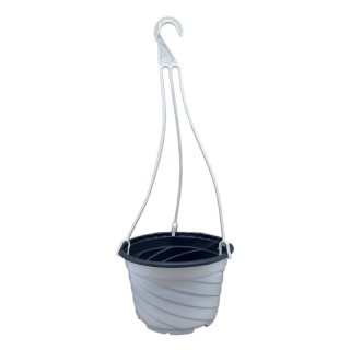 Ghivece cu agatatori Albe, diametru 18 cm, set 100 bucati