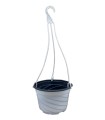 Ghivece cu agatatori Albe, diametru 18 cm, set 100 bucati