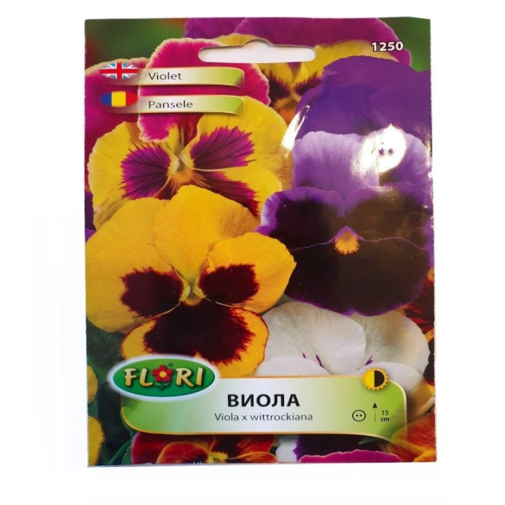 Seminte de panselute Viola wittrockiana, amestec culori