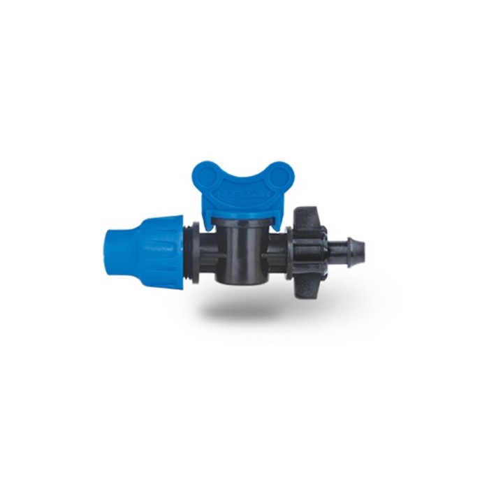 Robinet pentru furtun layflat/teava PE si tub de picurare Ø16, cu filet