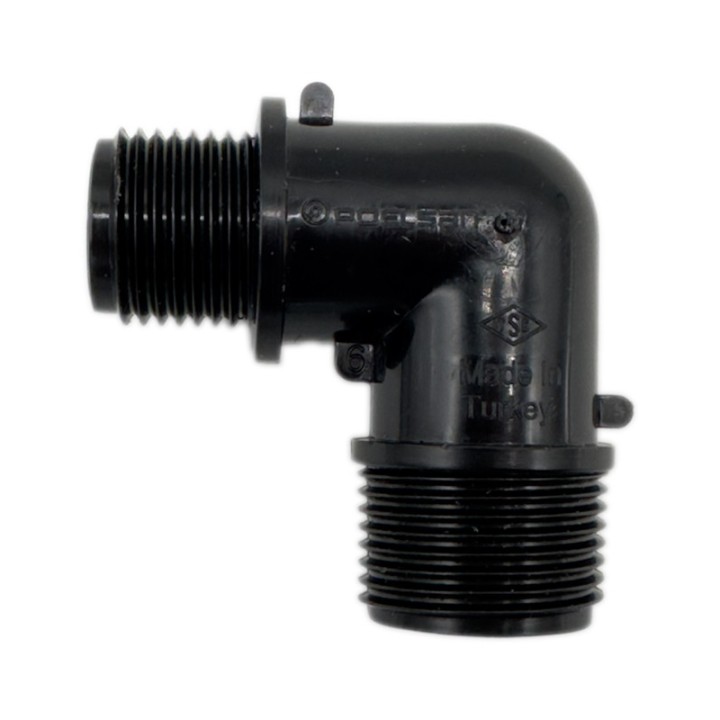 Cot cu filet exterior (FE) 3/4" x 1/2 " pentru teava (PE)