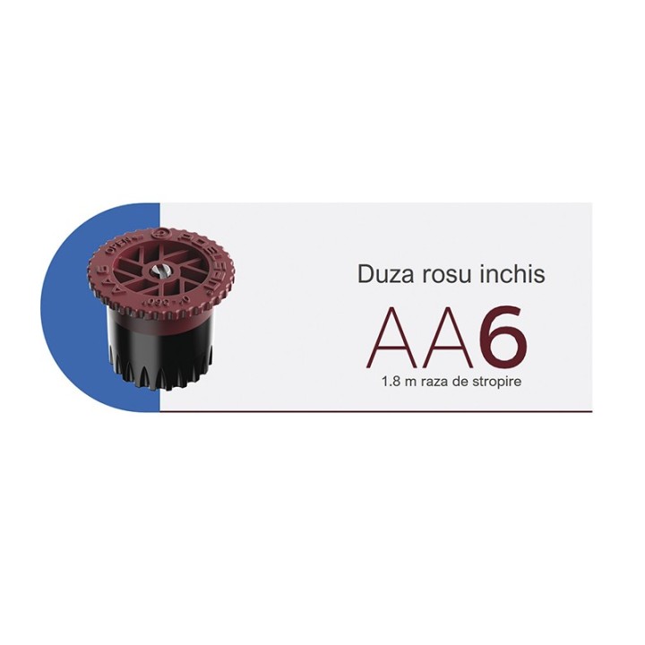 Duza rosu inchis AA6 aspersor gazon seria Y, Poelsan