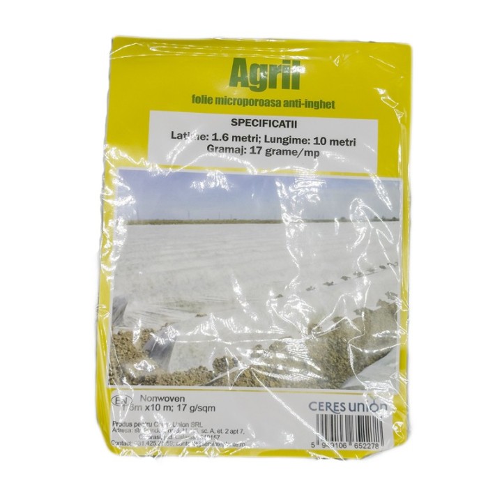 Folie microporoasa tip AGRIL, 17 g/mp, 1.6 x 10 m