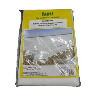Folie microporoasa alba anti-inghet / mulcire 1.6m x 5 m, 50 g/mp