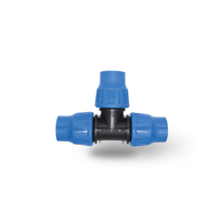 Teu compresiune pentru teava PEHD, Q25 mm, Poelsan