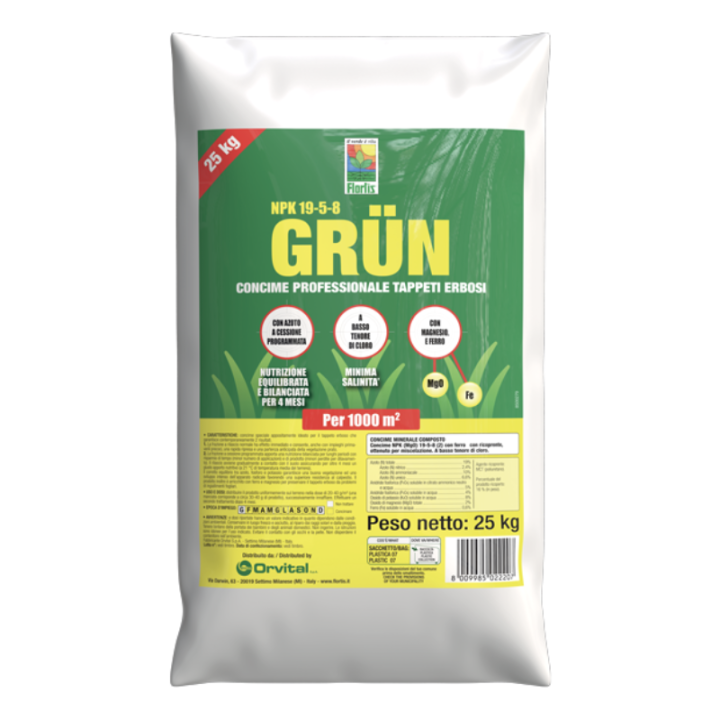 Ingrasamant pentru gazon Maintenance, NPK 19-5-8, sac 25 kg