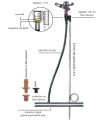 Tija galvanizata pentru IrriStand 52/53, 8 mm, 1.2 m lungime