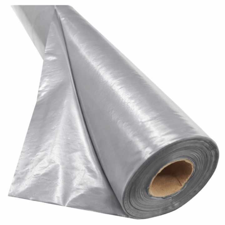 Folie mulcire sol gri 0.8 m x 2400 m, 15 microni, rola 29 kg
