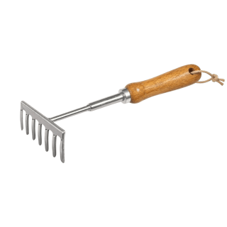 Grebla de gradina 28 cm, maner lemn