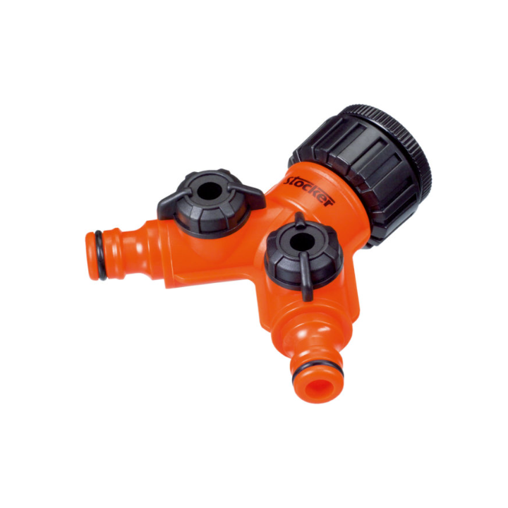 Distribuitor apa 2 cai, adaptor 1" si 3/4", robineti reglaj individual