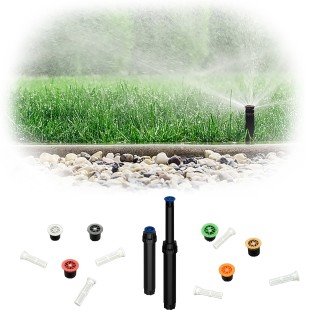 Kit Aspersor gazon Y-100, 10 cm, 1/2", AA10 + set complet de duze spray