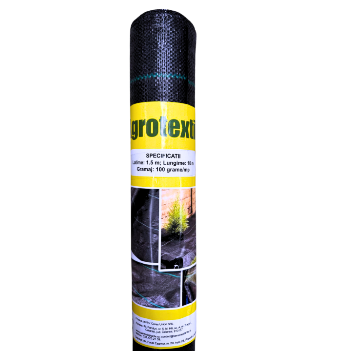 Agrotextil Ceres, negru,1.5 metri x 10 metri lungime | Ceres Union