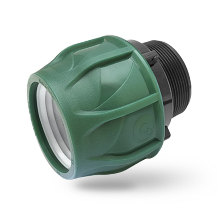 Racord compresiune cu filet exterior (FE), Ø25 mm x 1" pentru teava PE, PN10