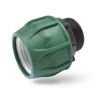 Racord compresiune cu filet exterior (FE), Ø40 mm x 1 1/2" pentru teava PE, PN10