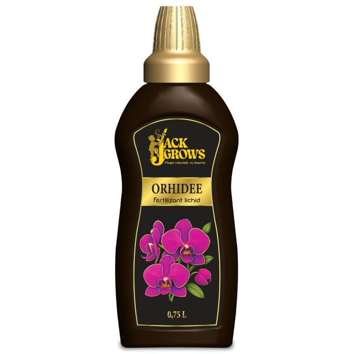Fertilizant lichid Jack Grows pentru Orhidee 0.75 L, NPK 4-6-8