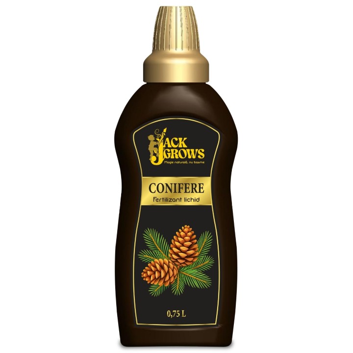 Fertilizant lichid Jack Grows pentru Conifere 0.75 L, NPK 8-5-7