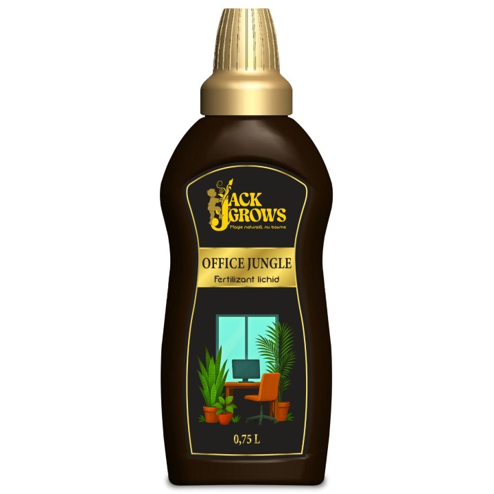 Fertilizant lichid Jack Grows pentru Plante de Birou 0.75 L, NPK 6-6-6