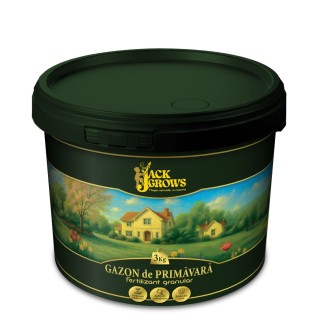 Fertilizant granulat Jack Grows pentru Gazon Primavara, NPK 24-5-12, 3 kg