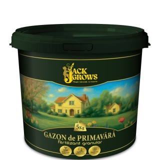 Fertilizant granulat Jack Grows pentru Gazon Primavara, NPK 24-5-12, 5 kg