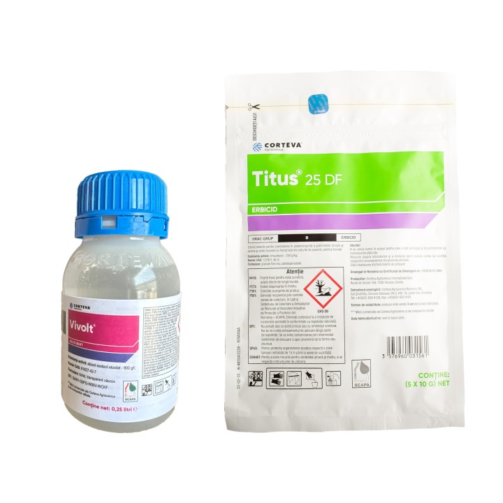 Erbicid Titus 25 DF, 50 grame + adjuvant vivolt/trend 250 ml