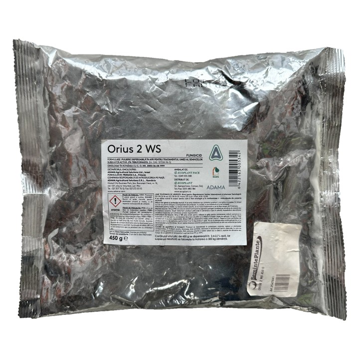 Fungicid Orius 2 WS, pentru tratament samanta, 450 g
