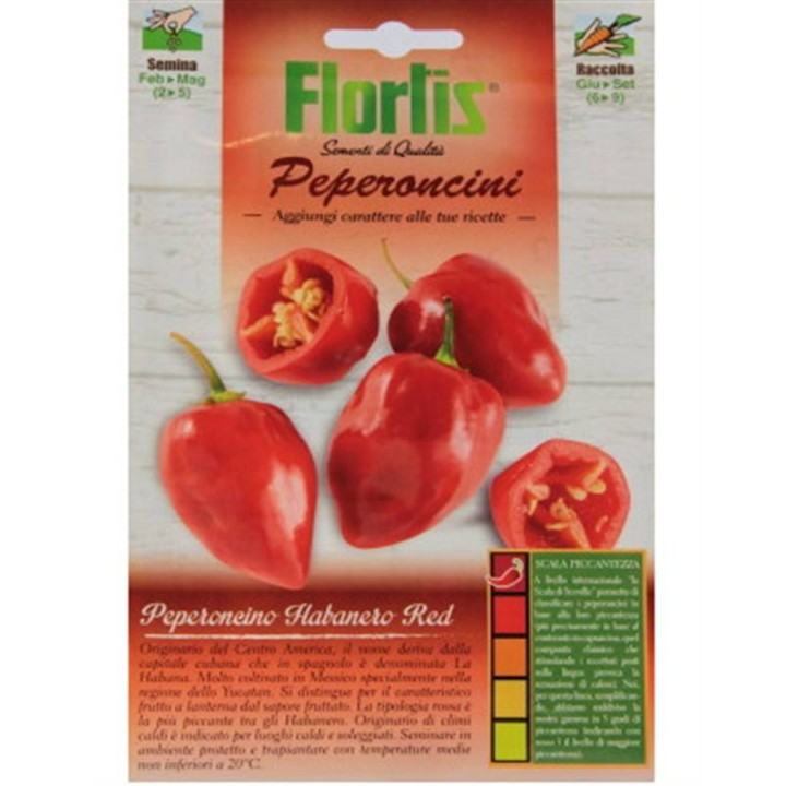 Ardei iute Habanero Rosu - 0.5 grame