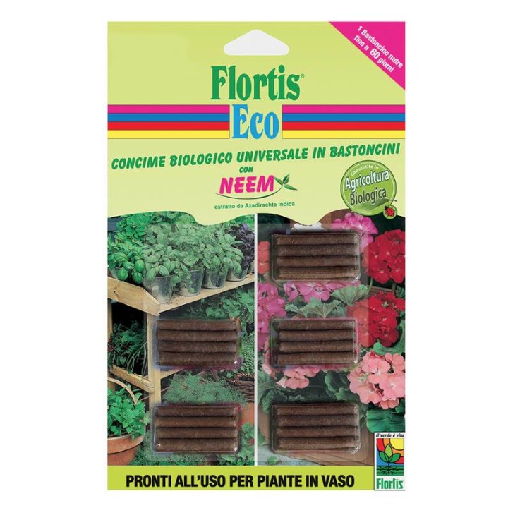 Flortis Ingrasamant sticks universal cu Neem - 25 bucati/pachet