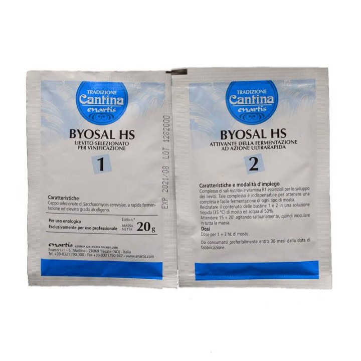 Drojdii selectionate pentru vin Byosal HS si activator de fermentare