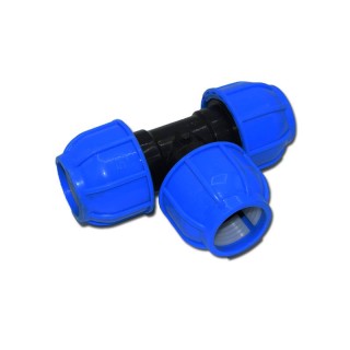 Teu compresiune pentru teava PEHD, Ø50 mm