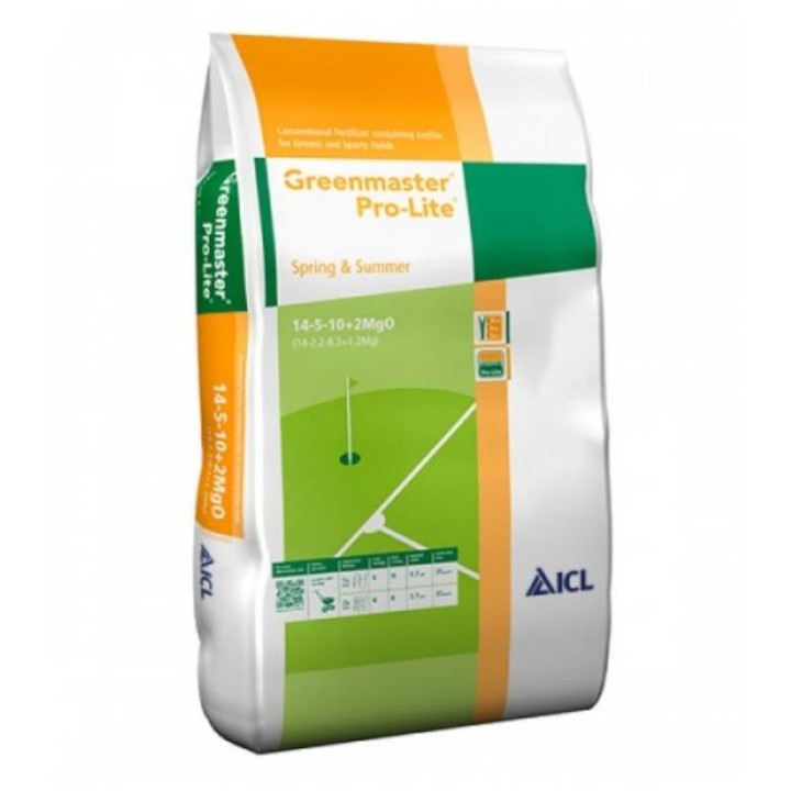 Ingrasamant pentru gazon Greenmaster (NPK 14-05-10+2MgO) primavara-vara, 1,5 luni, 25 kg
