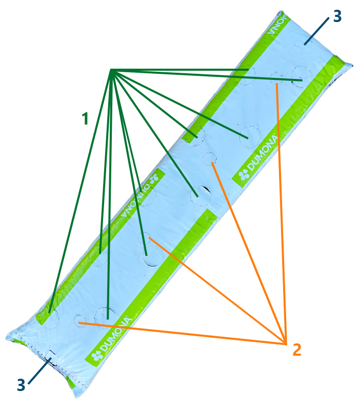 Saltea hidroponica pentru capsuni - schema